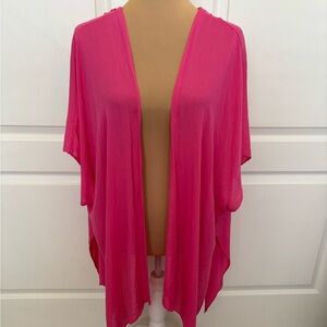Vince Camuto Bright Pink Sheer Kimono Cardigan OS | NWOT | Lightweight Layering